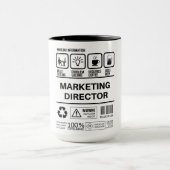 Grappige Marketing Directeur Handling Informatie Mok (Midden)