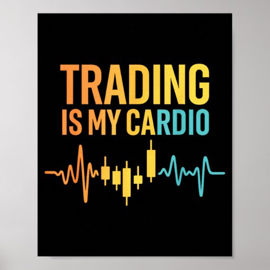Grappige markt voor Trader Dad, handel in beursnot Poster (Voorkant)