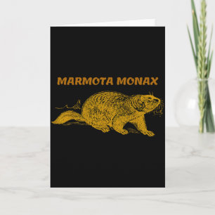 Grappige Marmota Monax Ground-hog Day Kaart