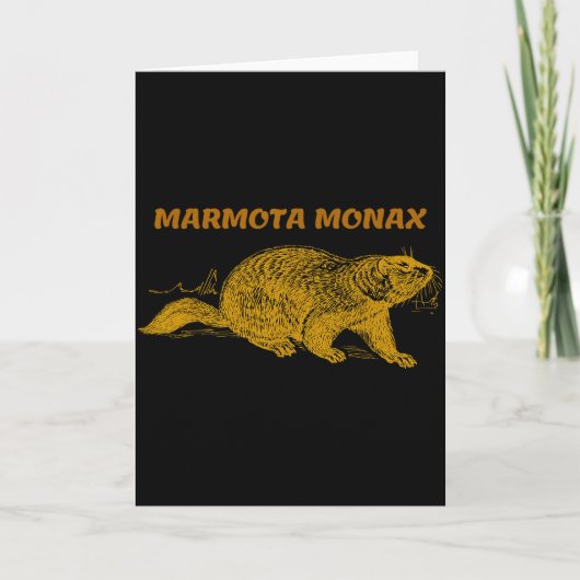 Grappige Marmota Monax Ground-hog Day Kaart (Voorkant)