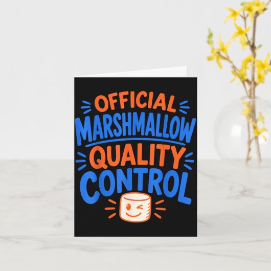 Grappige marshmallow kaart (Gele Bloem)