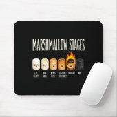 Grappige marshmallow kampvuur kamperen s'mores muismat (Met muis)