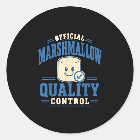 Grappige marshmallow liefhebber  ronde sticker (Voorkant)