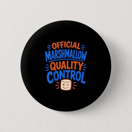 Grappige marshmallow ronde button 5,7 cm (Voorkant)