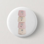 grappige marshmallow ronde button 5,7 cm (Voorkant)