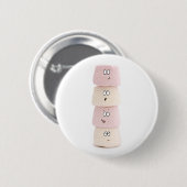 grappige marshmallow ronde button 5,7 cm (Voorkant /achterkant)