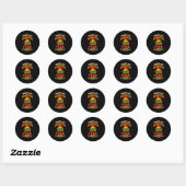 Grappige marshmallow  ronde sticker (Vel)