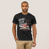 Grappige Martial Arts Lezer Karate Taekwondo Trap T-shirt (Voorkant volledig)