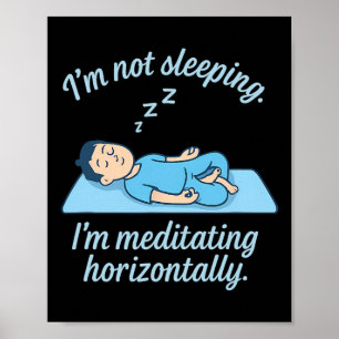 Grappige Martial Arts Meditatie Boksen Zen Graphic Poster