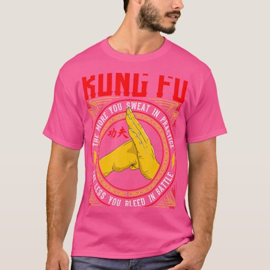 Grappige Martial Arts Training Kung Fu T-shirt (Voorkant)