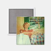 Grappige  Martini Happy Housewife Magnet (Voorkant / Achterkant)