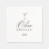 Grappige Martini Olive Bar Restaurant Cocktail Servet (Voorkant)