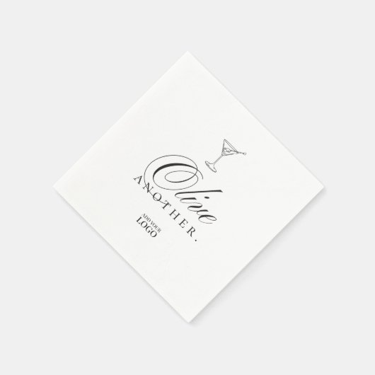 Grappige Martini Olive Bar Restaurant Cocktail Servet (Hoek)