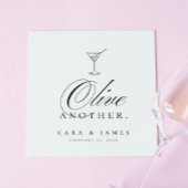 Grappige Martini Olive Een andere bruiloft cocktai Servet