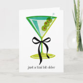 Grappige Martini Verjaardag Kaart net een tini iet (Voorkant)