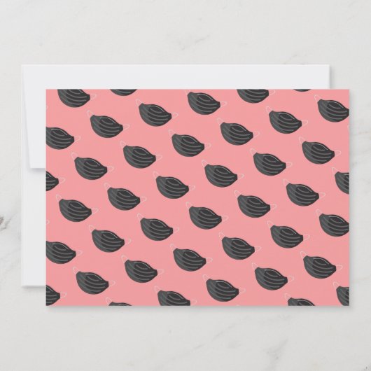 Grappige maskers van Afstuderen foto uitnodiging (Achterkant)