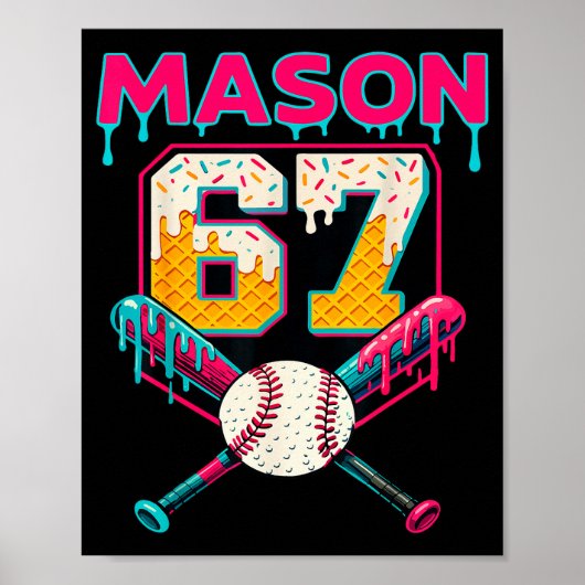 Grappige Mason 67 Zes Zeven Srt Meme Ijs Drip G Poster (Voorkant)