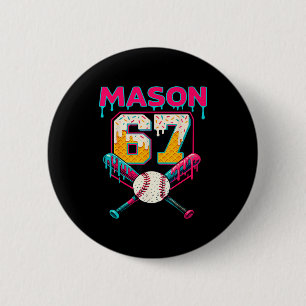 Grappige Mason 67 Zes Zeven Srt Meme Ijs Drip G Ronde Button 5,7 Cm