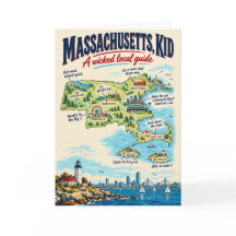Grappige Massachusetts kaartposter | Wicked Local