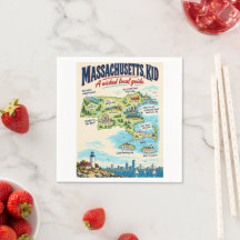 Grappige Massachusetts kaartposter | Wicked Local