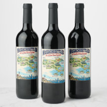 Grappige Massachusetts kaartposter | Wicked Local