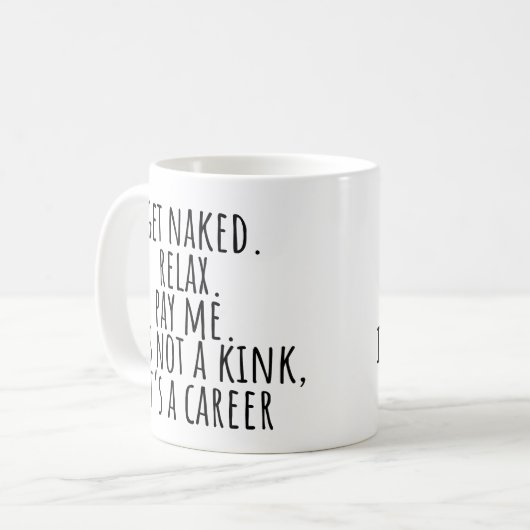 Grappige massagetherapie koffiemok (Voorkant links)