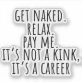 Grappige massagetherapie sticker (Voorkant)