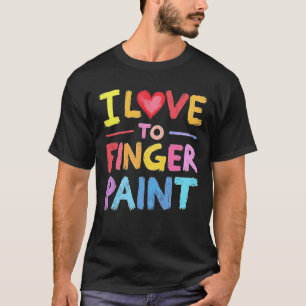 Grappige matching ik hou van vingerverf koppels t-shirt