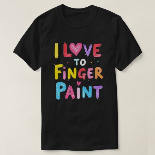 Grappige matching ik hou van vingerverf koppels t-shirt (Design voorkant)