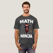 Grappige Math Ninja Voor Wiskunde Docent Student M T-shirt (Voorkant volledig)