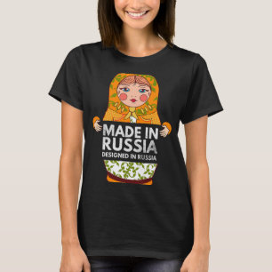 Grappige Matryoshka nesten pop stapelen russische  T-shirt