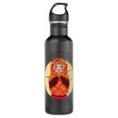 Grappige Matryoshka Russische Nesting Dolls Waterfles (Voorkant)