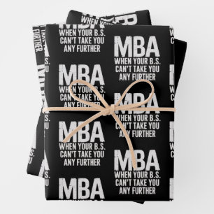 Grappige MBA Master Degree Afstudeerdag Inpakpapier Vel