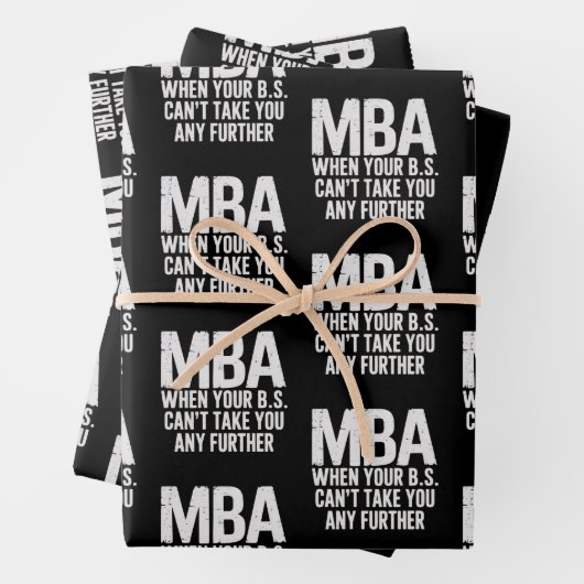 Grappige MBA Master Degree Afstudeerdag Inpakpapier Vel (In situ)