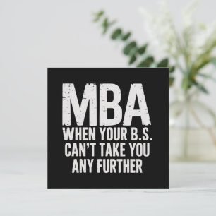 Grappige MBA Master Degree Afstudeerdag Kaart