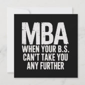 Grappige MBA Master Degree Afstudeerdag Kaart (Voorkant)