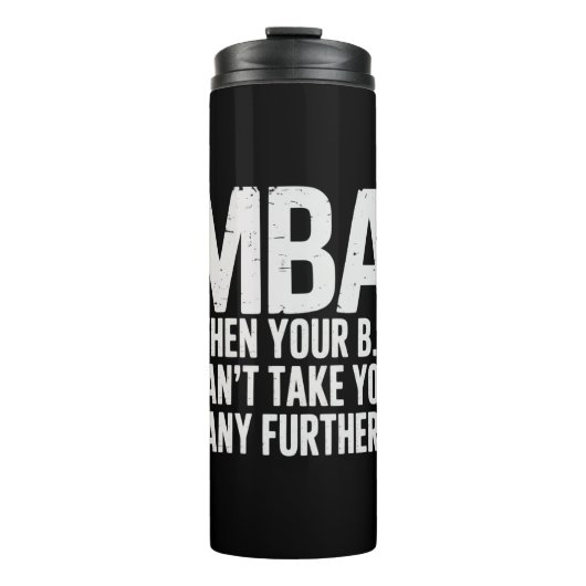 Grappige MBA Master Degree Afstudeerdag Thermosbeker (Voorkant)