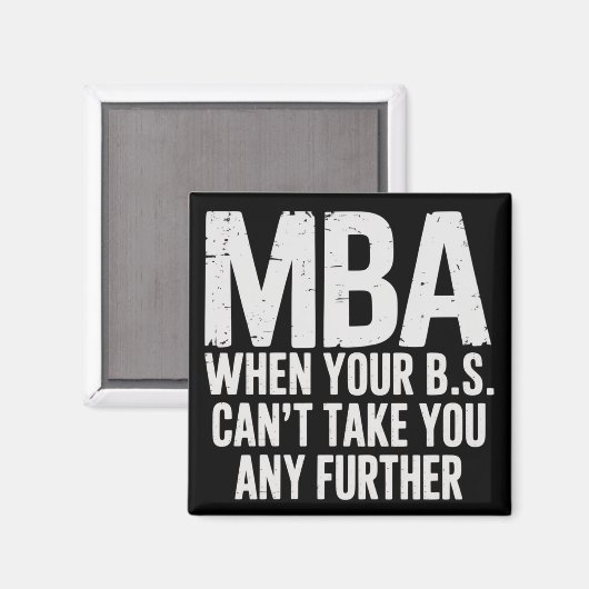 Grappige MBA-masterdiploma afstudeerdag Magneet (Voorkant / Achterkant)
