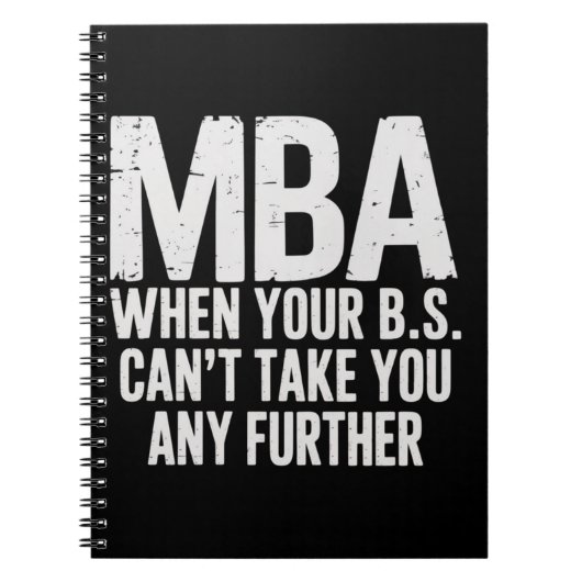 Grappige MBA-masterdiploma afstudeerdag Notitieboek (Voorkant)