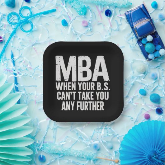 Grappige MBA-masterdiploma afstudeerdag Papieren Bordje (Feest)