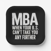Grappige MBA-masterdiploma afstudeerdag Papieren Bordje (Voorkant)