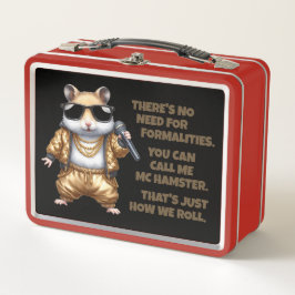 Grappige MC Hamster Rapper met Golden Baggy Pants