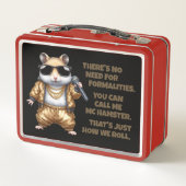 Grappige MC Hamster Rapper met Golden Baggy Pants (Achterkant)