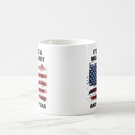 Grappige Mean Tweets en Goedkope Gas American Flag Koffiemok (Center)