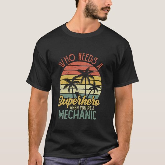 Grappige Mechanic Superheld T-shirt voor Mannen P (Voorkant)