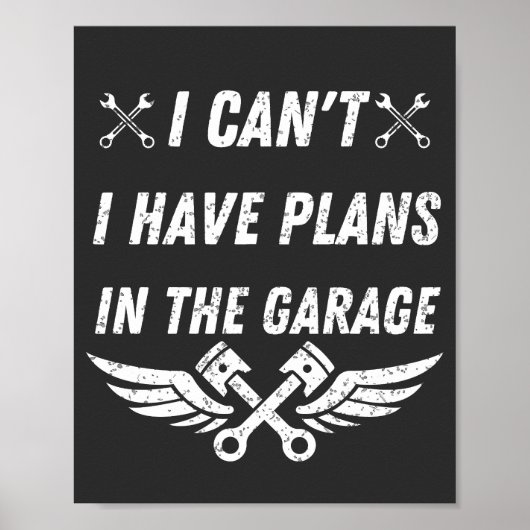 grappige mechanica vader auto liefhebber vadersdag poster (Voorkant)