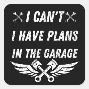 grappige mechanica vader auto liefhebber vadersdag vierkante sticker