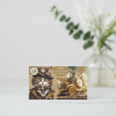 Grappige mechanische auto reparatie garage visitekaartje (Staand voorkant)