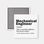 Grappige mechanische ingenieur definitie engineeri magneet (Voorkant / Achterkant)