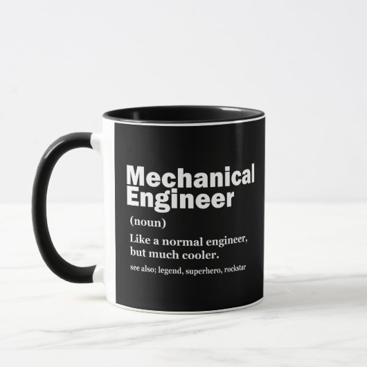 Grappige mechanische ingenieur definitie engineeri mok (Links)